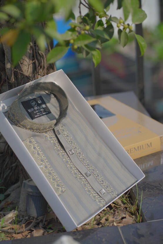 Premium Royal Light Grey Panjabi